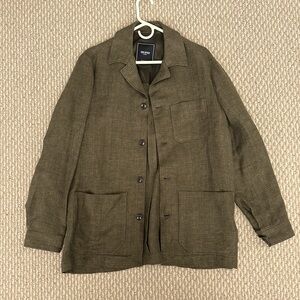 Todd Snyder Olive Glen Plaid Tailored Chore Coat